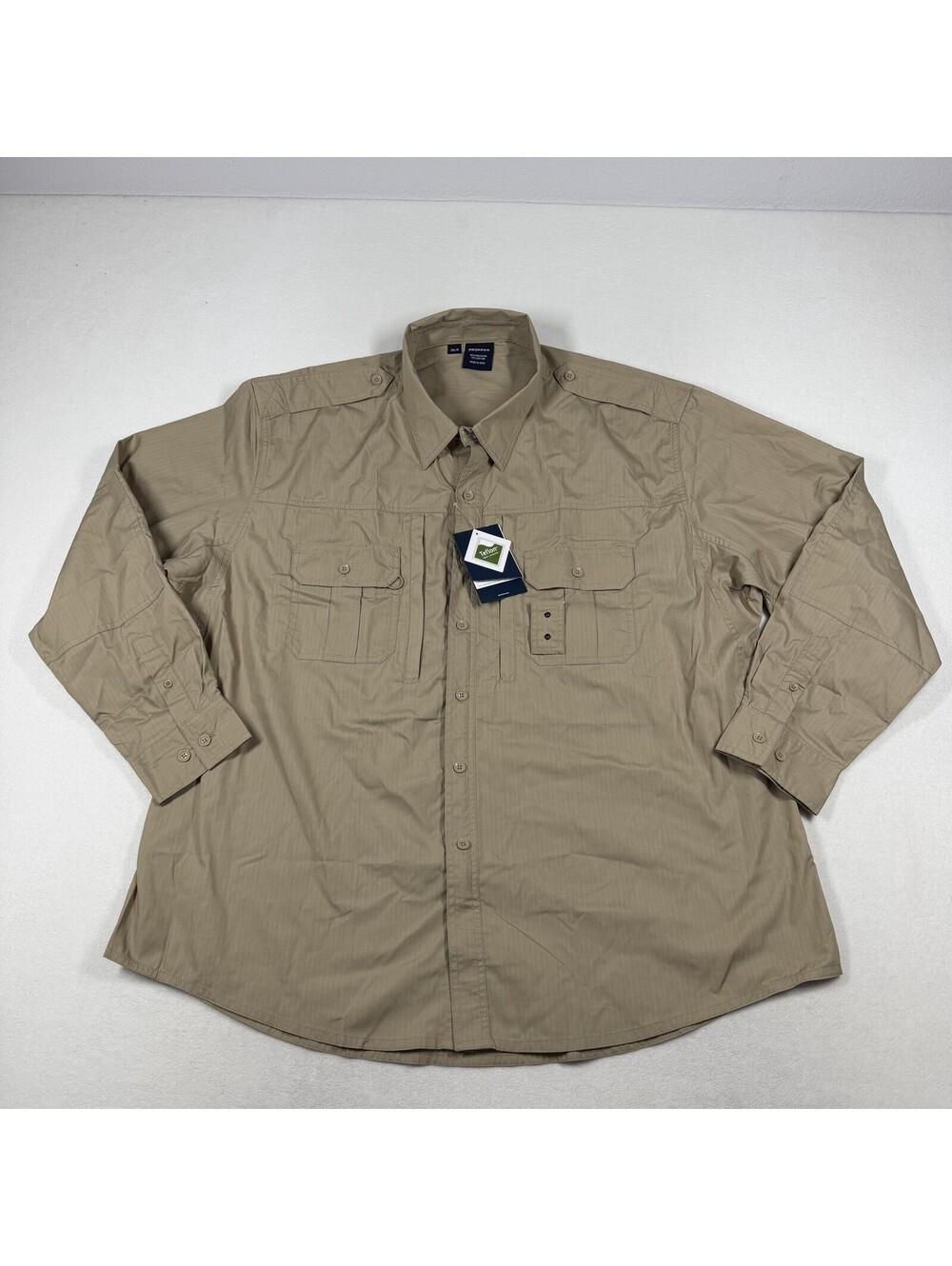 Propper Men's RevTac Shirt Long Sleeve, Tactical Ripstop Durable Fabric Size 2XL